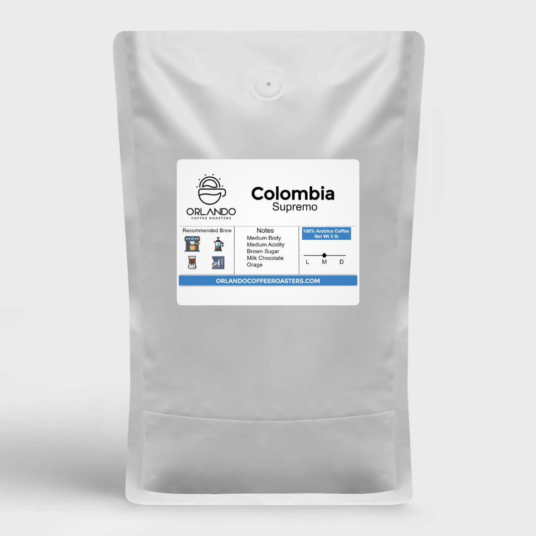 5 pound bag of colombia supremo medium
